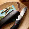 Outdoor, 3.5-inch, Hunting Knife With Leather Sheath, Matte Black Micarta, small 8