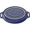 Ceramique,  ceramic oval Oven dish, dark-blue, small 3
