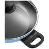 Caprera, 3.6 l aluminum round Saucier and sauteuse with lid, blue, small 4