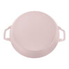 Braisers, 30 cm round Cast iron Saute pan with glass lid sorbet rose, small 5