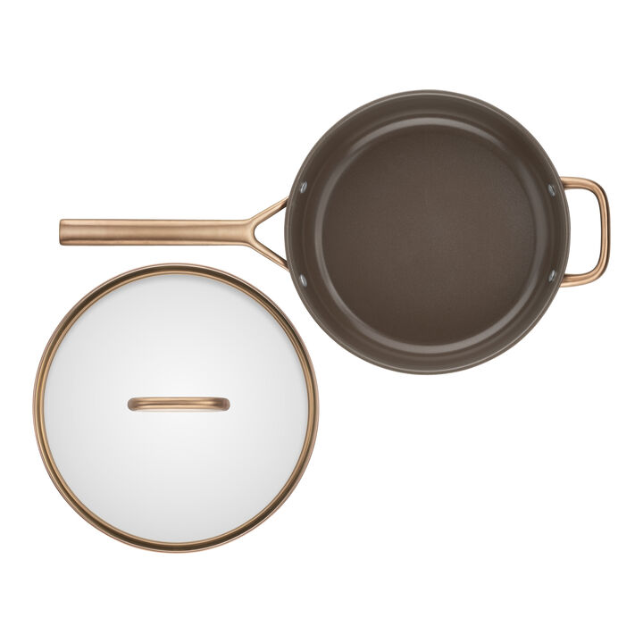 Milano, 28 cm, Traktörpanna med glaslock, Brun, large 2