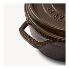 Mini Cocotte 10 cm, Rund, Chokolade, Støbejern