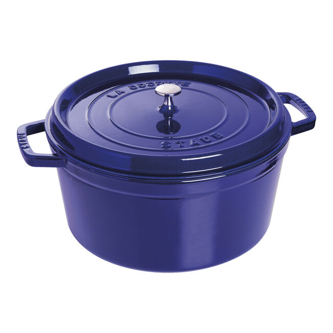 8.75 qt, Round, Dutch Oven, Dark Blue