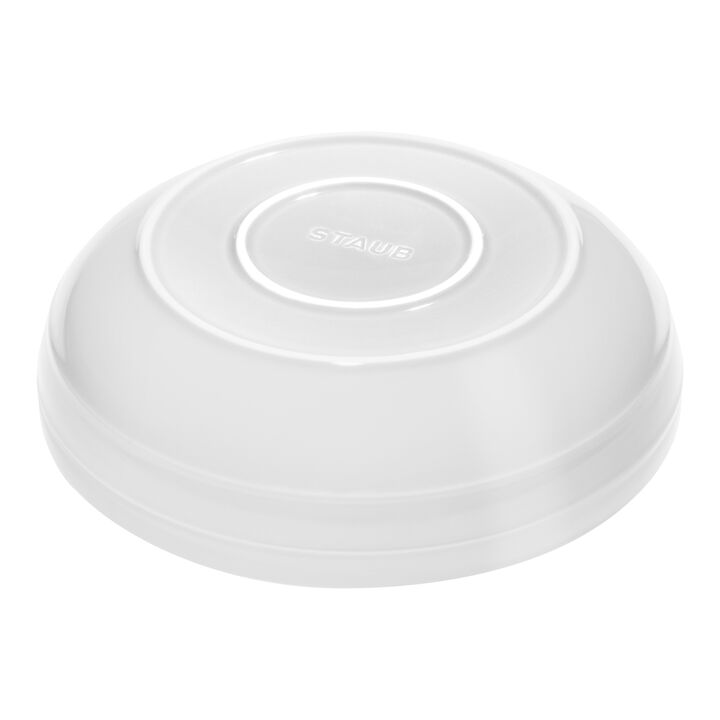 Stoneware, 11.5-inch, Shallow Serving Bowl, white, large 2