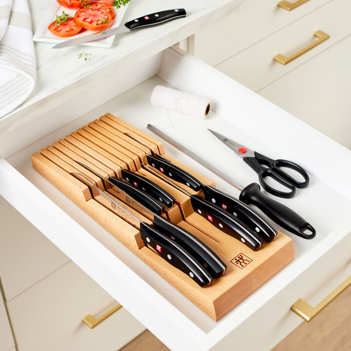 Signature, 11-pc, Knife block set, natural, large 2