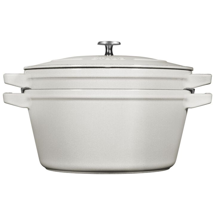 Stackable Set, 2-st, Gryt & kastrullset Stackable, White Truffle, large 2