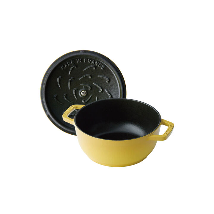 La Cocotte, 1.1 l cast iron round French oven marguerite, citron, large 3