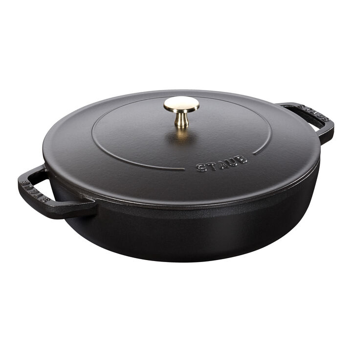 x Smitten Kitchen - Cast Iron, 4 qt, Braiser With Lid, Black Matte, large 1