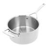 Essential 5, 3.8 l 18/10 Stainless Steel round sauce pan with lid 4QT, silver, small 7