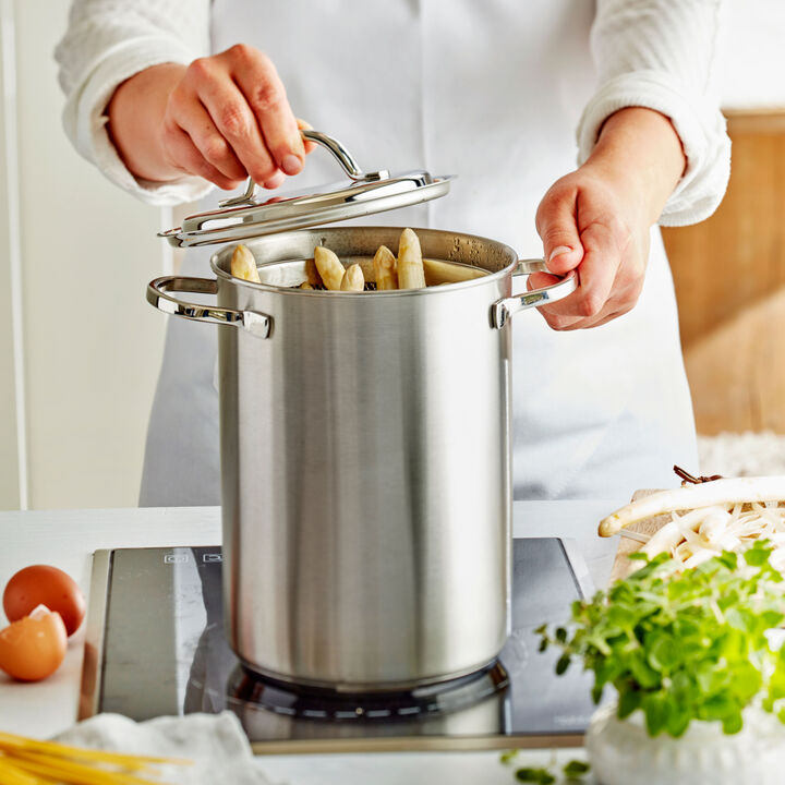 Resto, 4.8 qt Asparagus/Pasta Cooker Set, 18/10 Stainless Steel , large 3