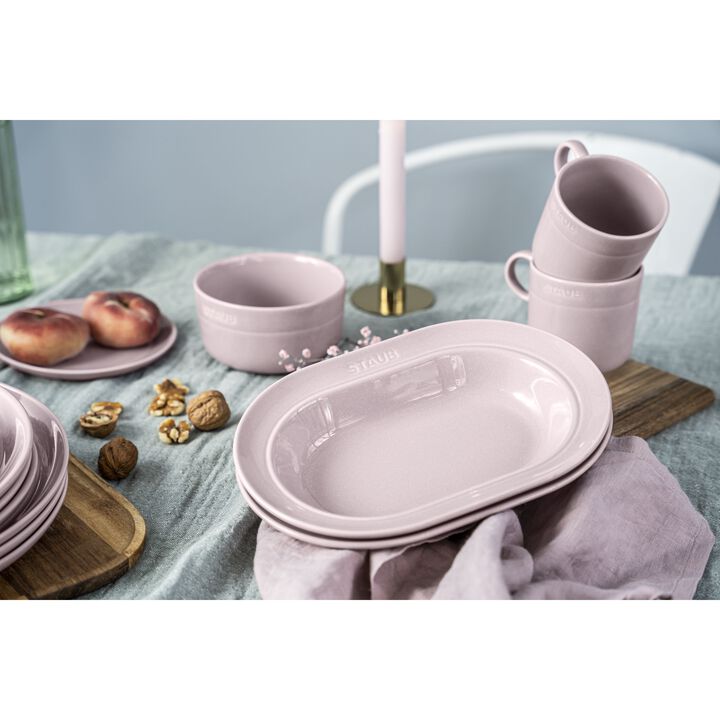 Dining Line, Teller 25 cm, oval, Kirschblüte, Keramik, large 3