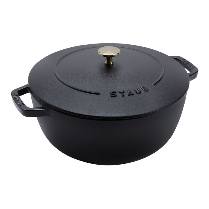 Cast Iron, 5.25 qt, Essential French Oven, black matte, large 1