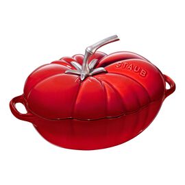 Staub Cast Iron - Specialty Shaped Cocottes, 3 qt, tomato, Cocotte, cherry