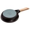20 cm Cast iron Frying pan with wooden handle black,,large
