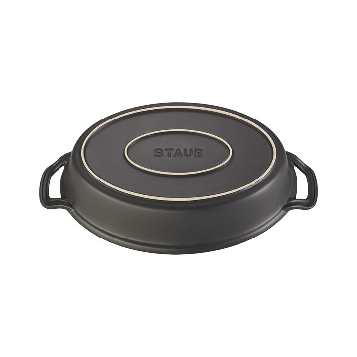 Ceramique,  ceramic Special shape bakeware, black, large 3