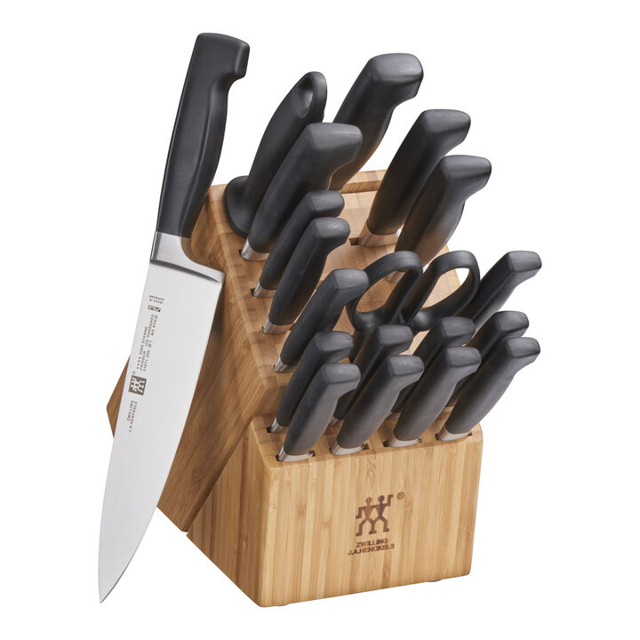 Four Star, 20-pc, Knife block set, natural, large 3