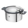 20 cm Stainless steel Stew pot silver-black,,large