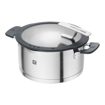 20 cm Stainless steel Stew pot silver-black,,large 1