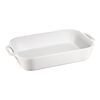 Ceramique, 4.5 l ceramic rectangular Oven dish, white, small 1