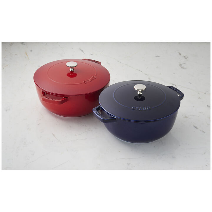 La Cocotte, 3.6 l cast iron round French oven, cherry, large 2