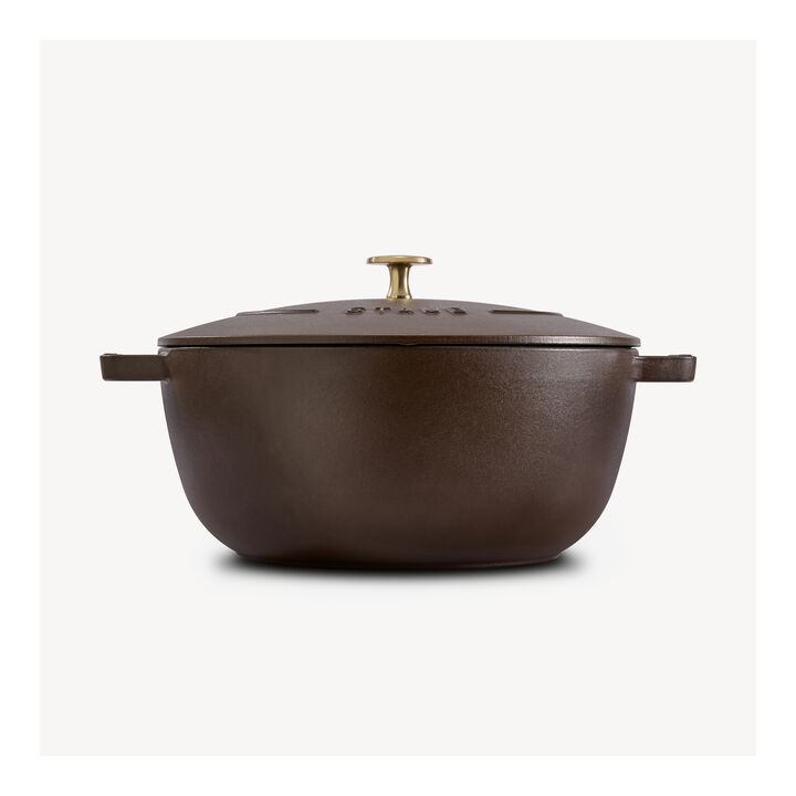 La Cocotte, 26 cm round Cast iron French oven chocolate, large 3