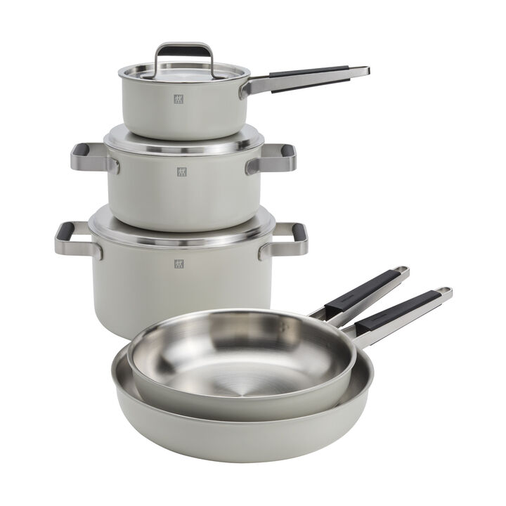 Pure, Pots and pans set, 8-pc, 18/10 Stainless Steel, large 3