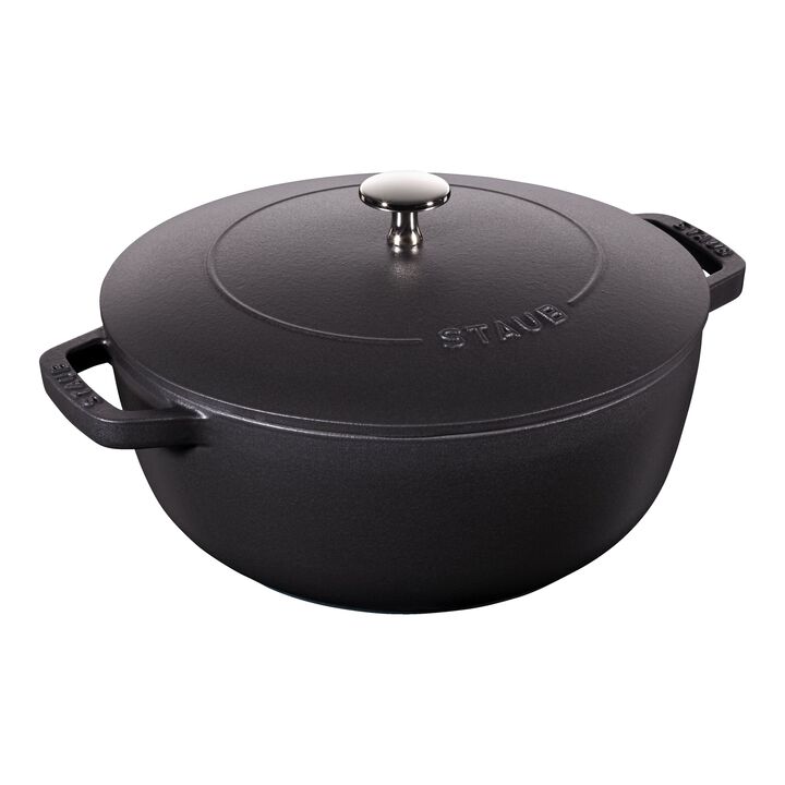 La Cocotte, 24 cm round Cast iron French oven black, large 1