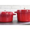 4.75 l cast iron round Tall cocotte, cherry,,large