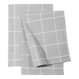 ZWILLING Textiles, Conjunto de toalhas de cozinha xadrez 2-pçs, Cinza