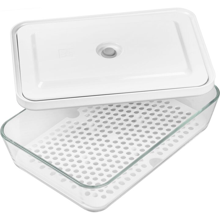 Fresh & Save, Set Griglie per contenitori in vetro, Contenitore per frigorifero/Piatto gratin / 2-pz., large 4