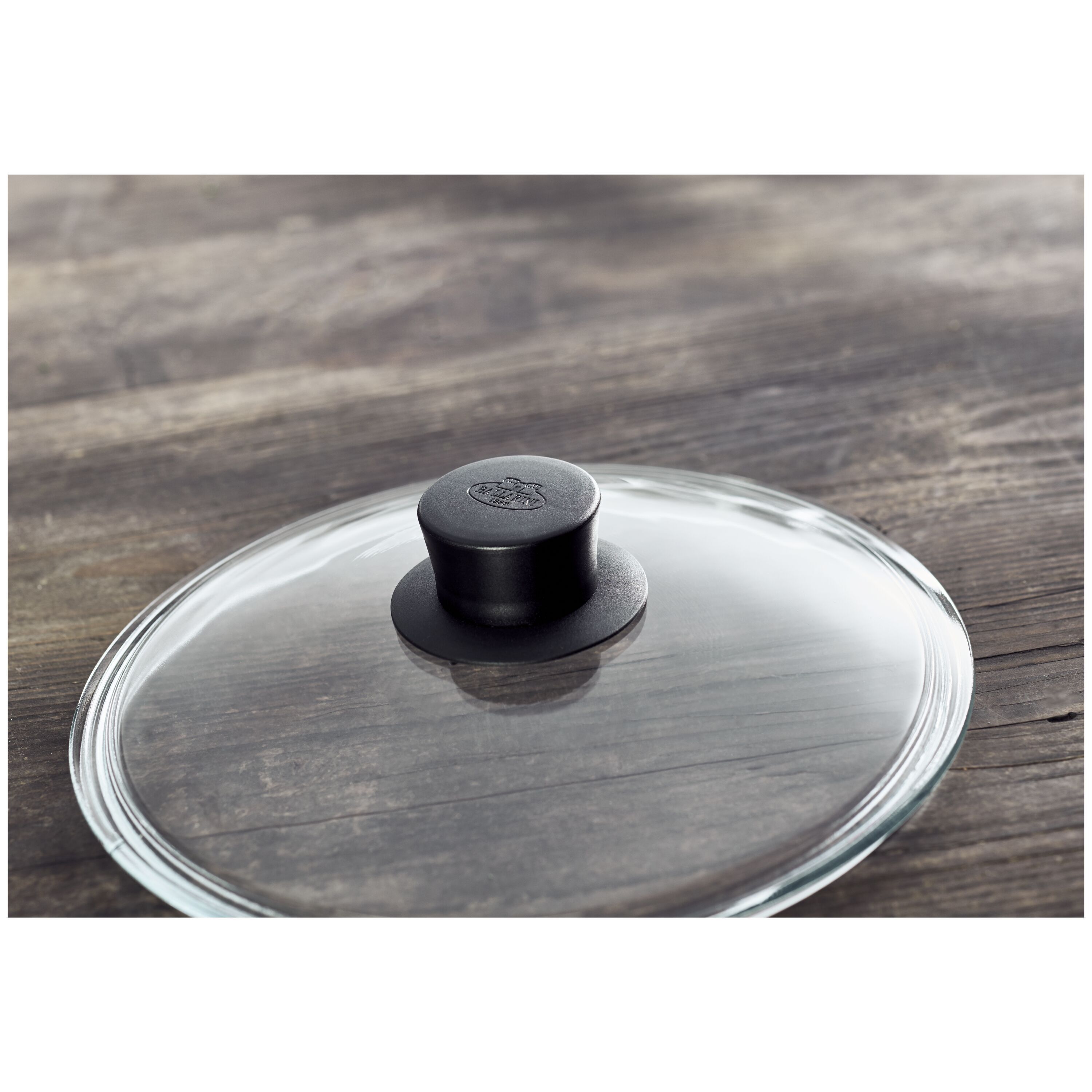 BALLARINI Click & Cook Glasdeckel 28 Cm – Mit Einklappbaren Griffen, Made In Italy, Grau