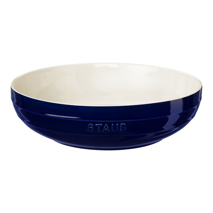 Ceramique, 28 cm ceramic round serving bowl, dark-blue, large 1