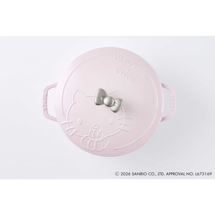 鋳物ホーロー鍋, Wa-NABE・フレンチオーブン Hello Kitty 24 cm, 鋳鉄, large 3