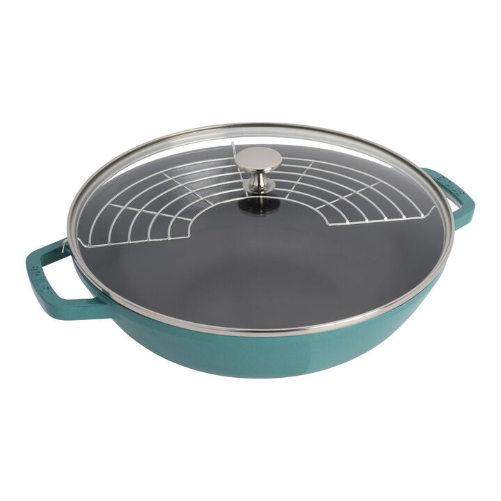 Cast Iron, 12-inch, Perfect Pan, Turquoise, large 1