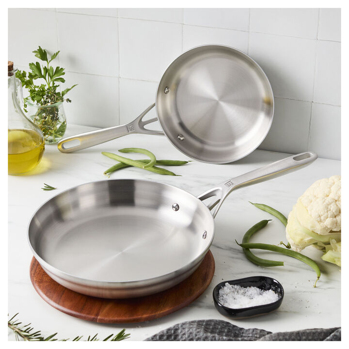 Motion Stainless Steel, 2 Piece stainless steel frying pan set, large 2