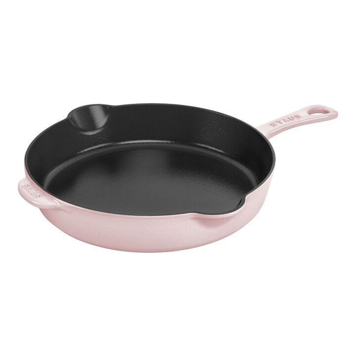 Pans, 22 cm / 8.5 inch cast iron Traditional Deep Frypan, sorbet rose, large 1