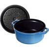 3.8 l cast iron round Cocotte, ice-blue - Visual Imperfections,,large