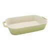 Stoneware, 3-pc, Rectangular Baking Dish Set, light green, small 9