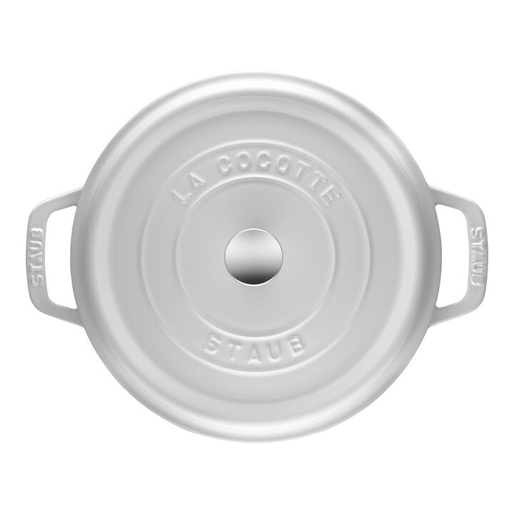 Cast Iron, 5.5 qt, Round, Dutch Oven, Pure-white - Factory Second, large 4