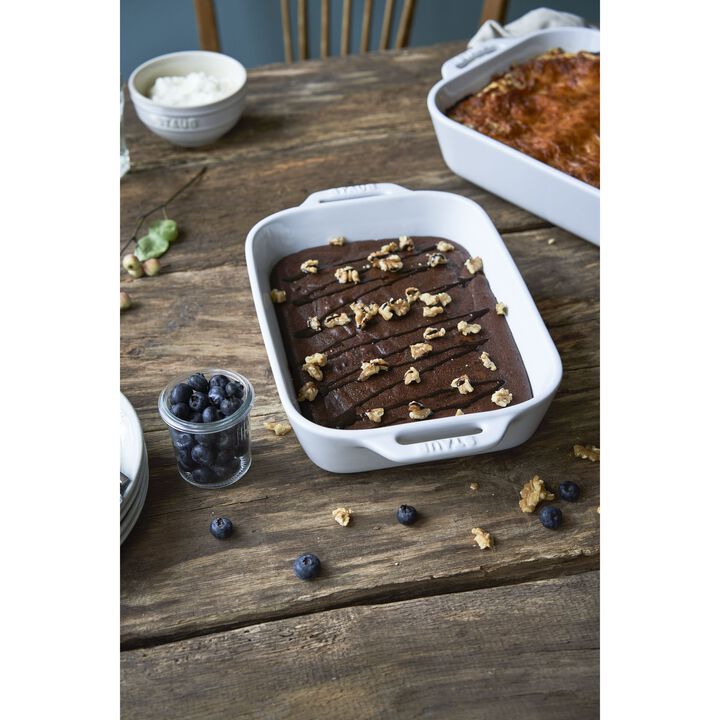 Ceramique, 27 cm, Ugnsform, Vit, large 4