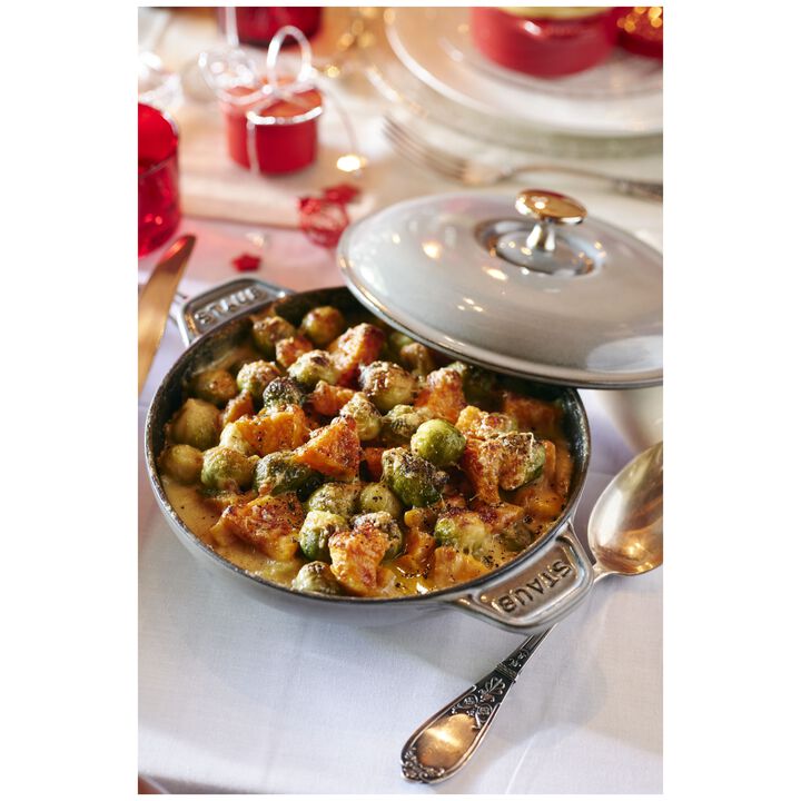 Specialities, Ofenform mit Deckel 20 cm, rund, Graphit-Grau, Gusseisen, large 4