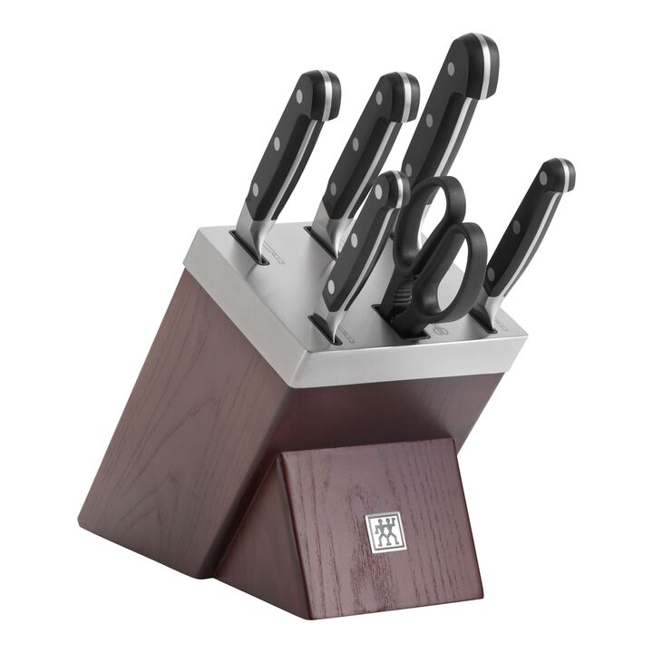 Pro, 7-pcs, Knife block set, brown, large 1