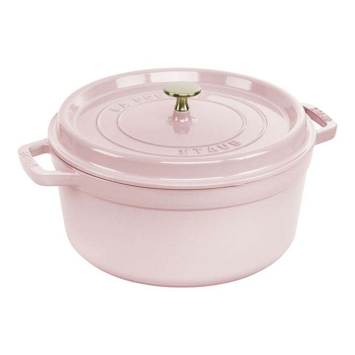 La Cocotte, 5.25 l cast iron round Cocotte, sorbet rose, large 1
