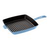 26 cm cast iron square American grill, ice-blue,,large