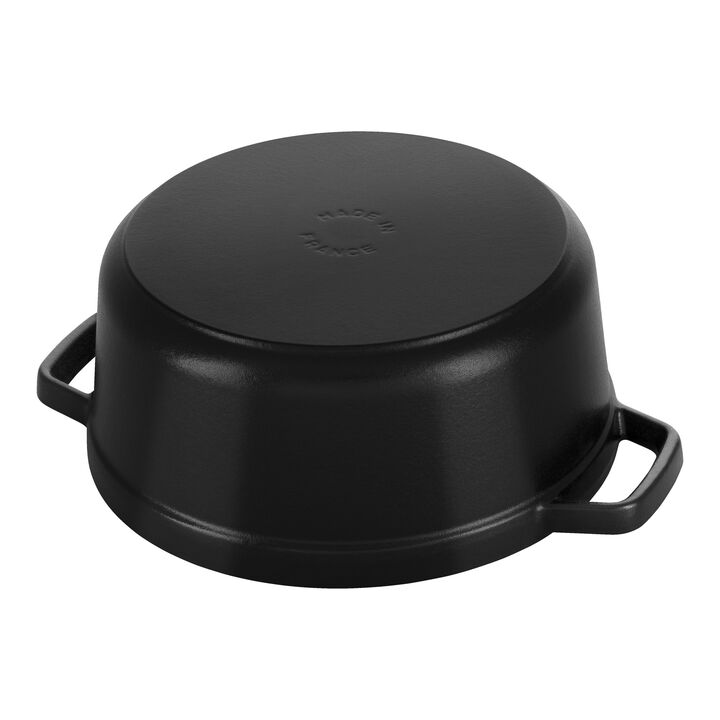 Cast Iron, 7 qt, Round, Dutch Oven, Black Matte - Factory Second, large 4