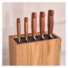 **** VIER STERNE Wood, 6-pces, Bloc &agrave; couteaux, Brun, small 4