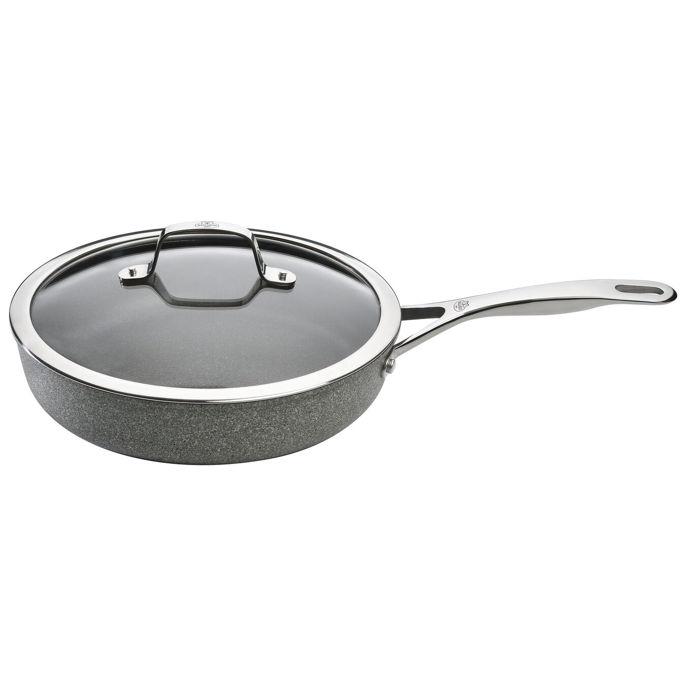 28 cm round Aluminium Saute pan with lid,,large 1
