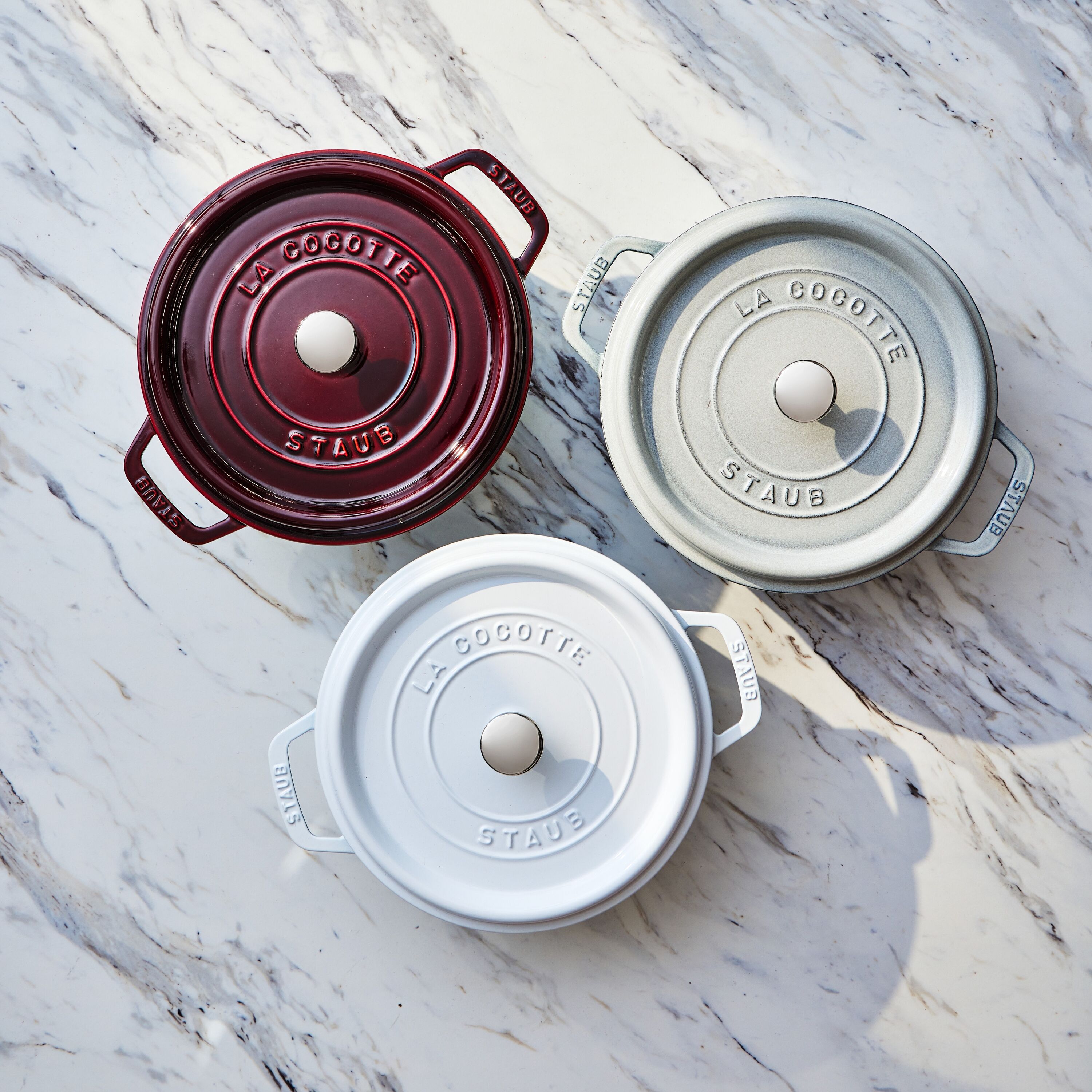 Staub La Cocotte Cocotte 24 cm / 3,7 l, Rond, Puur wit - La Cocotte - Staub