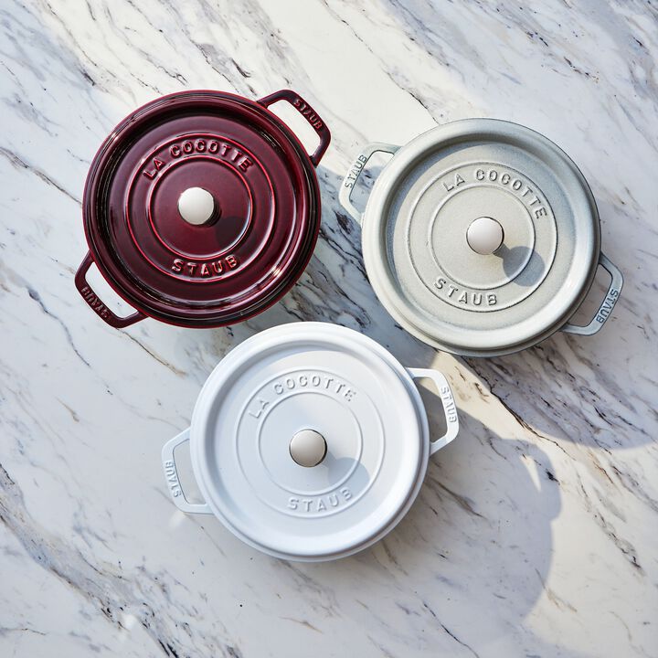 Cast Iron, 4 qt, Round, Dutch Oven, Pure-white, large 3