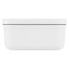small Vacuum lunch box, plastic, white-grey,,large
